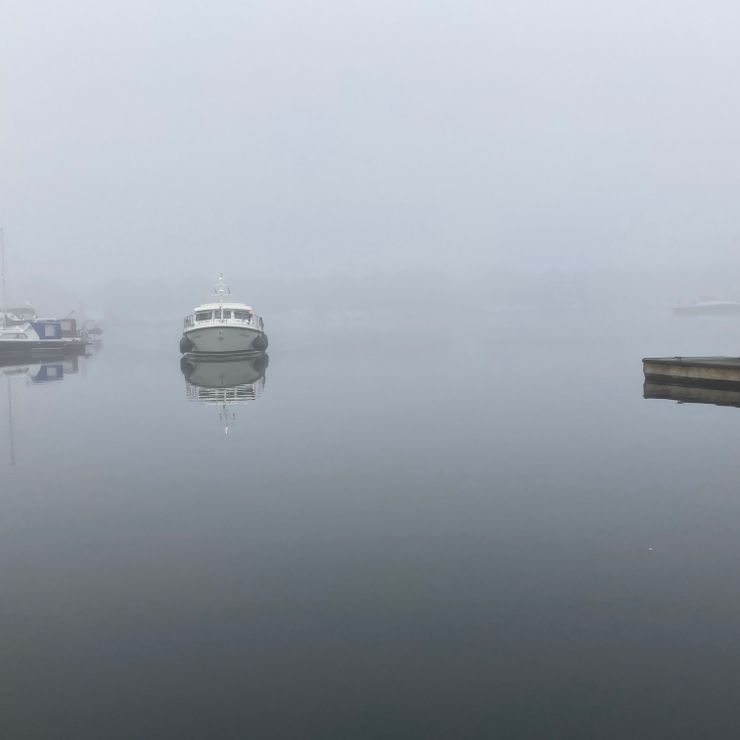 Schippersdock  in de mist