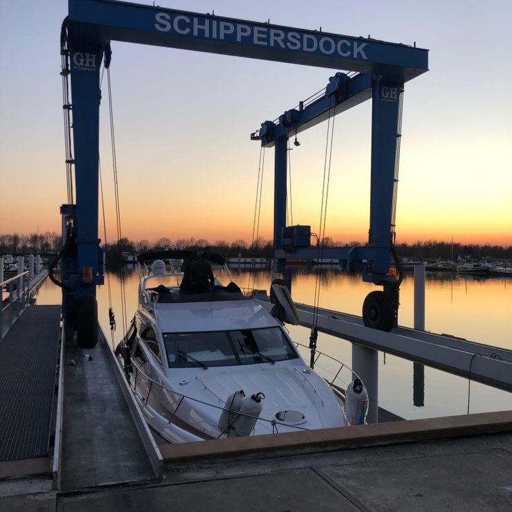 Schippersdock botenlift werkzaamheden
